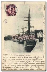 Old Postcard St Valery The Harbor Yacht Sailing Sailing Boat