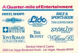 Approx. Size: 2.75 x 3.5 Stardust Hotel and Casino Las Vegas, Nevada, USA Lat...