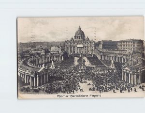 Postcard Benedizione Papale, Rome, Italy