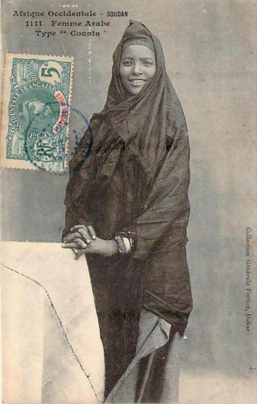 Mali Soudan - Femme Arabe type Counta (cad bleu Nioro)