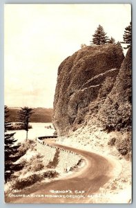 RPPC 1944  Columbia River Highway  Oregon  Bishop's Cap   Postcard