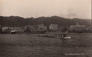 Postcard RPPC Pier + Water Front Kobe Japan