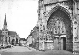 BR18019 Montreul sur Mer Portail de l Eglise St Saulve   france