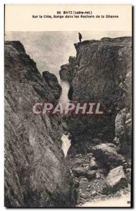 Batz Old Postcard On Throat rating in the rocks of the Dilanne