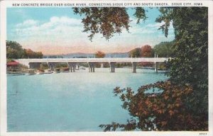 Iowa Sioux City New Concrete Bridge Over Sioux River Connecting Sioux City An...