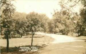 Curtis Nebraska Maywood Road 1920s RPPC Photo Postcard 12491