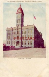 pre-1907 CITY HALL, DENVER horse and buggy