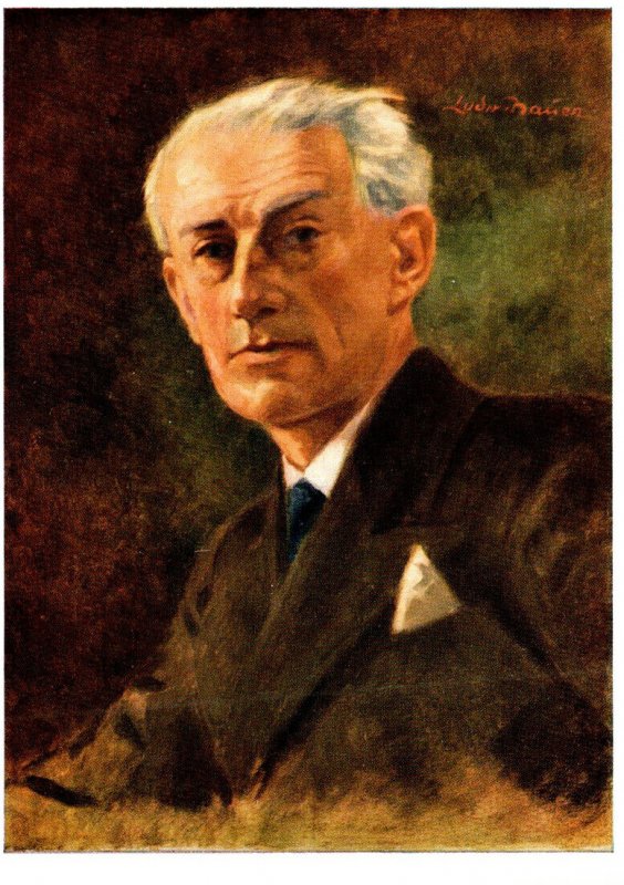 Painting Musical Portrait Maurice Ravel