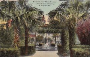 Florida St Augustine Fountain In Hotel Alcazar Grounds Ponce De Leon In Dista...