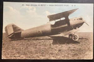 Mint France Picture Postcard Aviation Air Base Metz Breguet Airplane