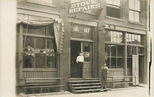 IA, Des Moines, Iowa, RPPC, Des Moines Stove Repair Co Storefront