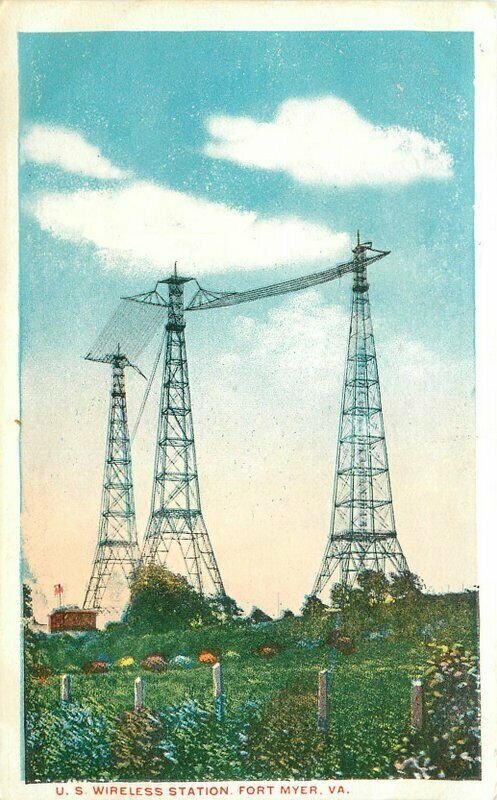 Fort Myer Virginia US Wireless Station Ottemheimer 1920s Radio Postcard 21-11639