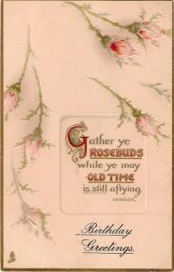 \Rosebuds\ Tuck Birthday Greetings PC No. 6167
