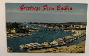 Vintage Postcard Greetings from Balboa Island, California K2F2