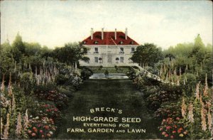Joseph Breck & Sons High Grade Seeds Farm Garden Lawn Boston MA Postcard