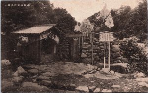 China Garden with a Shed Vintage Postcard C205