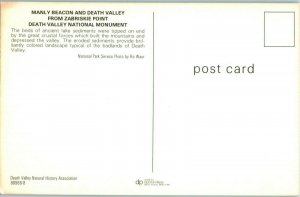Manly Beacon & Death Valley from Zabriskie Point Postcard