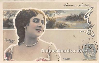 Teledo Reutlinger Photography 1906 postal marking on front, writing on back