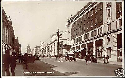 yorkshire, LEEDS, The Headrow, Co-Op Bus Car 1948 RPPC