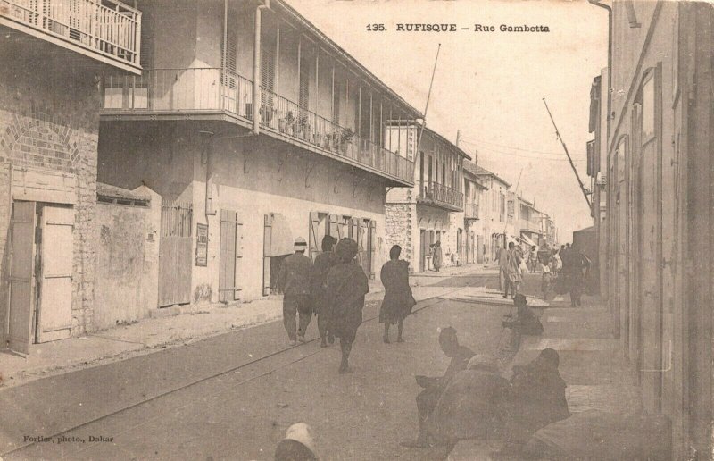 Senegal Rufisque Rue Gambetta Vintage Postcard 04.05 