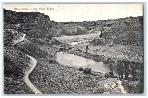 Twin Falls Idaho ID RPPC Photo Postcard Blue Lakes Trees Scene c1920's Antique