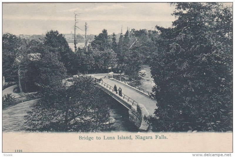 NIAGARA FALLS, Ontario, Canada, 1900-1910's; Bridge To Luna Island