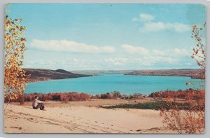 Glen Haven Michigan~Glen Lake @ Sleeping Bear Dune~Vintage Postcard 