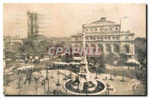 Old Postcard Paris and Wonders Place du Chatelet and the Tour Saint Jacques