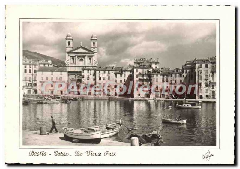 Modern Postcard Corsica Bastia Old Port Saint Jean Church