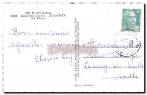 Old Postcard Batz sur Mer Beach