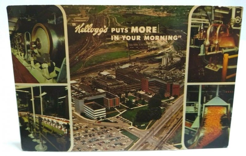 Kellogg's Real Photo Postcard Puts More In Your Mornings Vintage Cereal Unused 