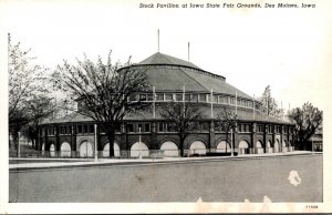 Iowa Des Moines Stock Pavilion At Iowa State Fair Grounds Curteich