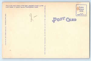 1940 Cape Cod Massachusetts Postcard Commercial Street Looking West Provincetown