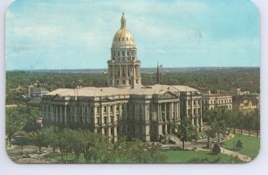 State Capitol, Civic Center, Denver, Colorado, Vintage 1966 Aerial View Postcard