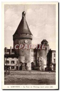 Old Postcard Libourne La Tour L & # 39Horloge