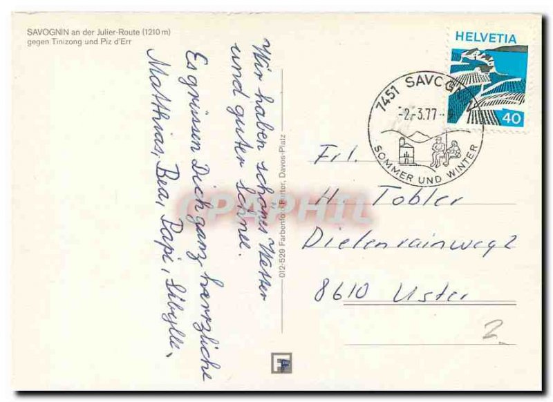 Postcard Modern Savognin