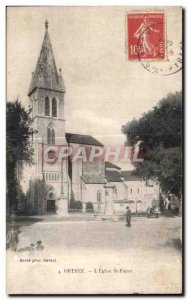 Old Postcard Orthez The Church St Pierre