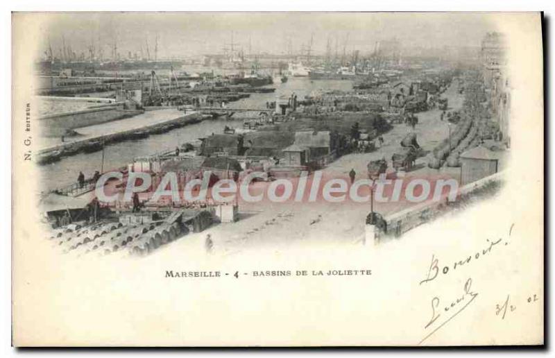 Postcard Old Marseille Basins De La Joliette