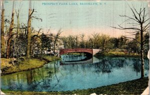 Vintage Postcard Prospect Park Lake Brooklyn, New York 1907 K11