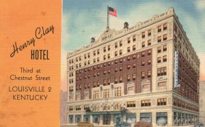 Vintage Postcard 1930's Henry Clay Hotel Finest Popular Louisville Kentucky KY