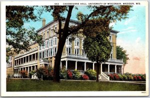 Chadbourne Hall University of Wisconsin Madison WI Landscaped Grounds Postcard