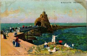 CPA Bisquits Pernot - BIARRITZ - Les Rocher de la Vierge (450266)