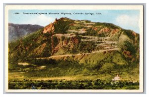 Broadmoor-Cheyenne Mountain Highway Colorado Springs Colorado Scenic Postcard