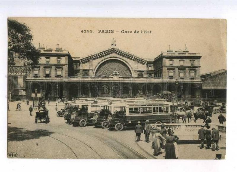 233031 FRANCE PARIS East Railway Station Mercedes buses OLD PC