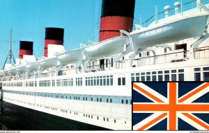 California Long Beach Queen Mary and British Flag