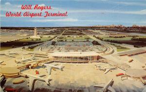 Will Rogers Airport Terminal Aerial View Plane Aircraft Oklahoma City postcard