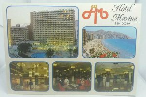 Vintage Postcard Multiview Hotel Marina  Benidorm Alicante VGC