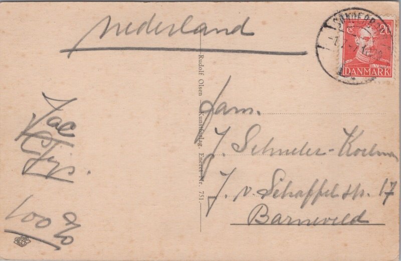 Denmark Sonderborg Sønderborg Vintage Postcard C262