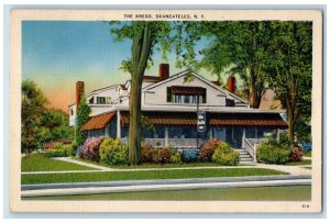 1941 The Krebs Building Exterior View  Skaneateles New York NY Vintage Postcard 