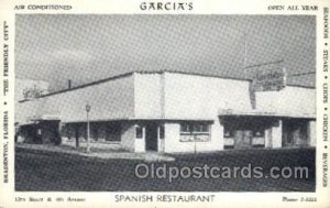 Bradenton, FL USA Carcias Spanish Restaurant Unused 